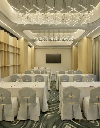 Elegant chamber suite with premium furnishings and cozy ambiance