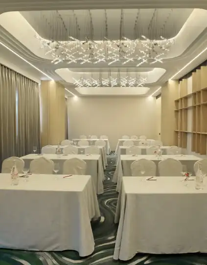 Elegant chamber suite with premium furnishings and cozy ambiance