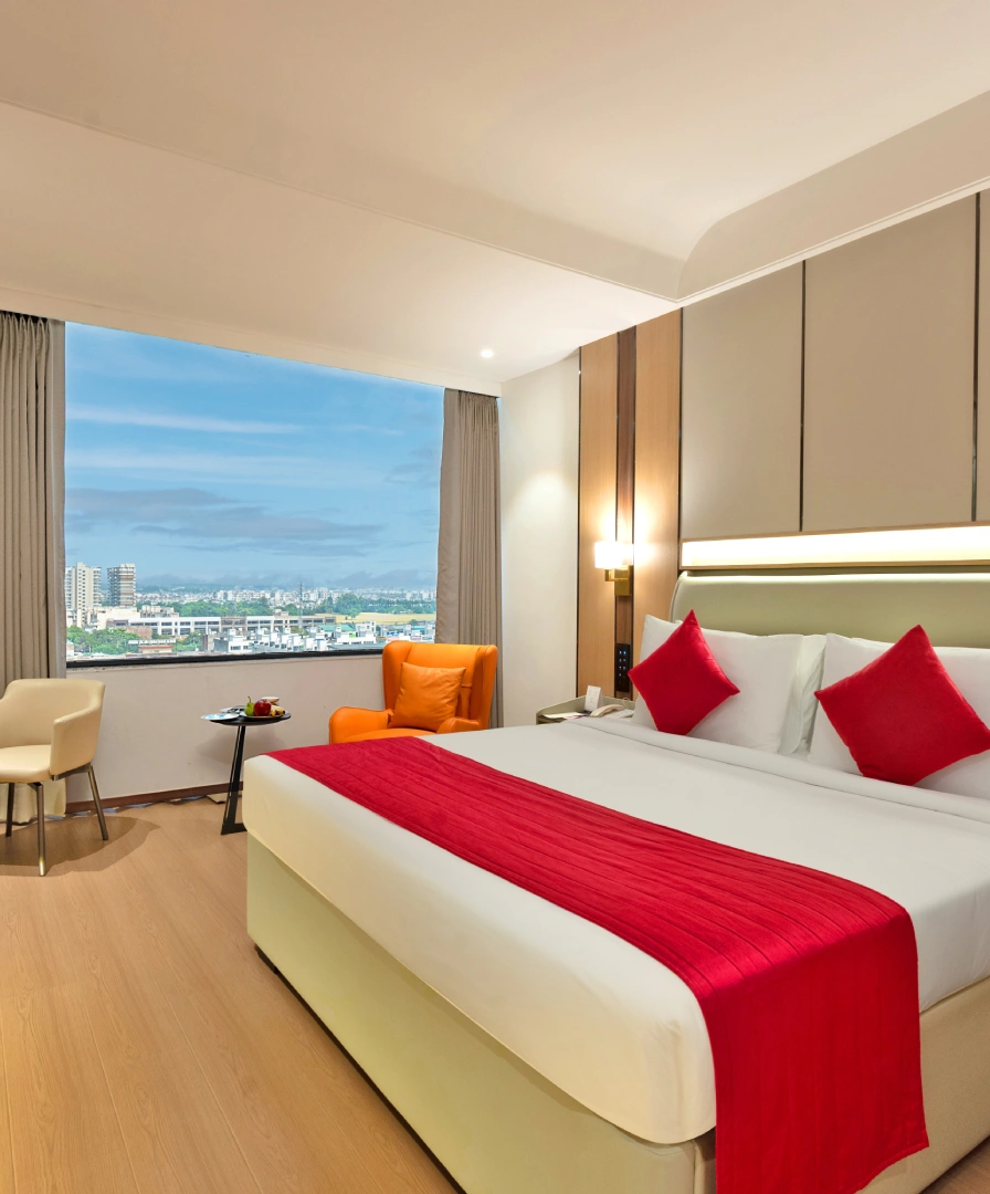 Deluxe Rooms at Orchid Hotel Chandigarh Zirakpur – comfortable and stylish hotel rooms in Chandigarh ideal for family and business stays, reserve online today