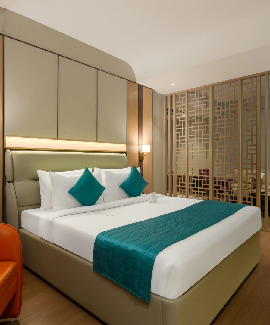 May Flower Suite at Orchid Hotel Chandigarh Zirakpur – luxurious and expansive hotel suite in Chandigarh with living area and premium amenities, book luxury stay