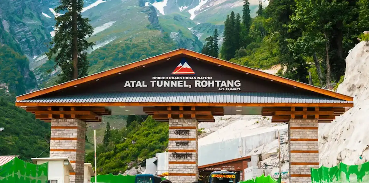 South portal of the Atal Tunnel near Manali