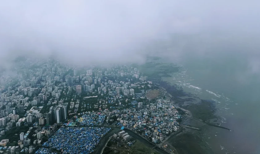 Aerial view of Mumbai city