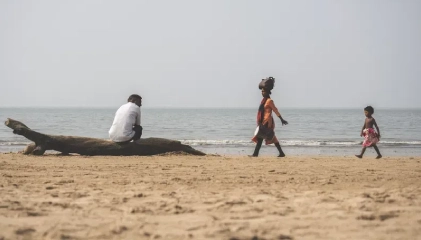 View of beach in Mumbai