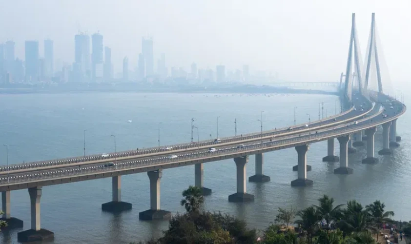 Top view of Bandra Worli Sea Link