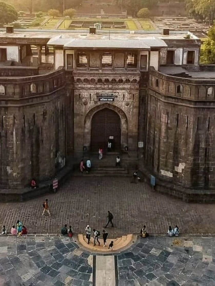 Interior view of palatial remains during daytime