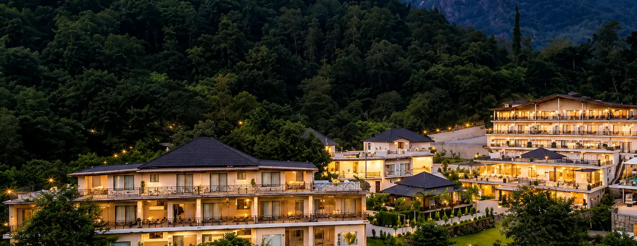 Explore a Wellness Retreat in Rishikesh | The Orchid Rishivan Wellness retreat in Rishikesh surrounded by the Himalayan landscape