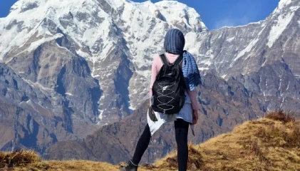 Shimla Mountain View for Trekkers Breathtaking mountain view of Shimla from a trekking trail