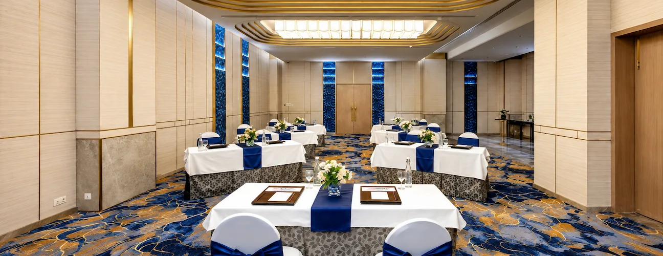 Corporate event setup at The Orchid Hotel Pune