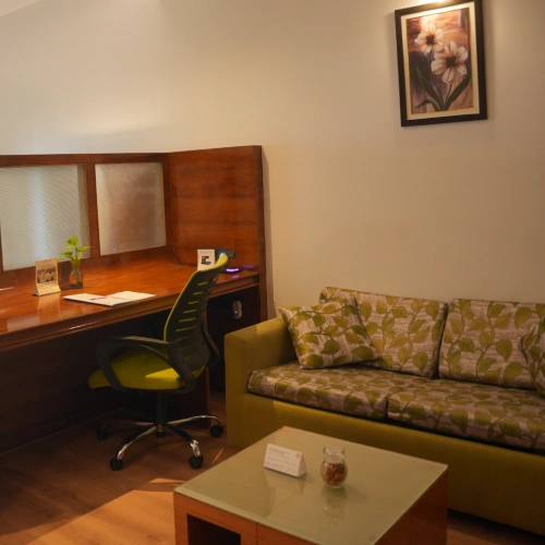 Executive hotel room with workspace for corporate travellers in Pune Executive hotel room with workspace for corporate travellers in Pune