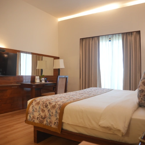 Premium hotel room with study table and workspace at The Orchid Hotel Pune Premium hotel room with study table and workspace at The Orchid Hotel Pune