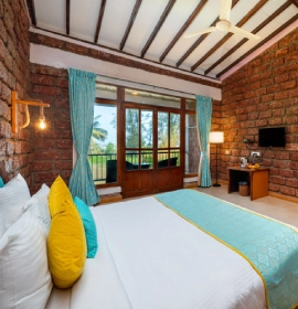 Spacious interior of Sea Breeze Suite, Dapoli