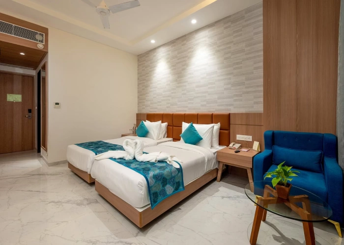 Book Premier Room Interior at Orchid Hotel in Jamnagar Spacious Premier Room with Elegant Interiors at Orchid Hotel in Jamnagar