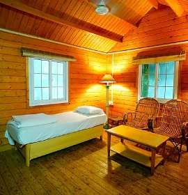 Spacious Living Area - Premium Forest Villa Konark Stay at Premium Forest Villa in Konark – Spacious Living Room at Lotus Resort