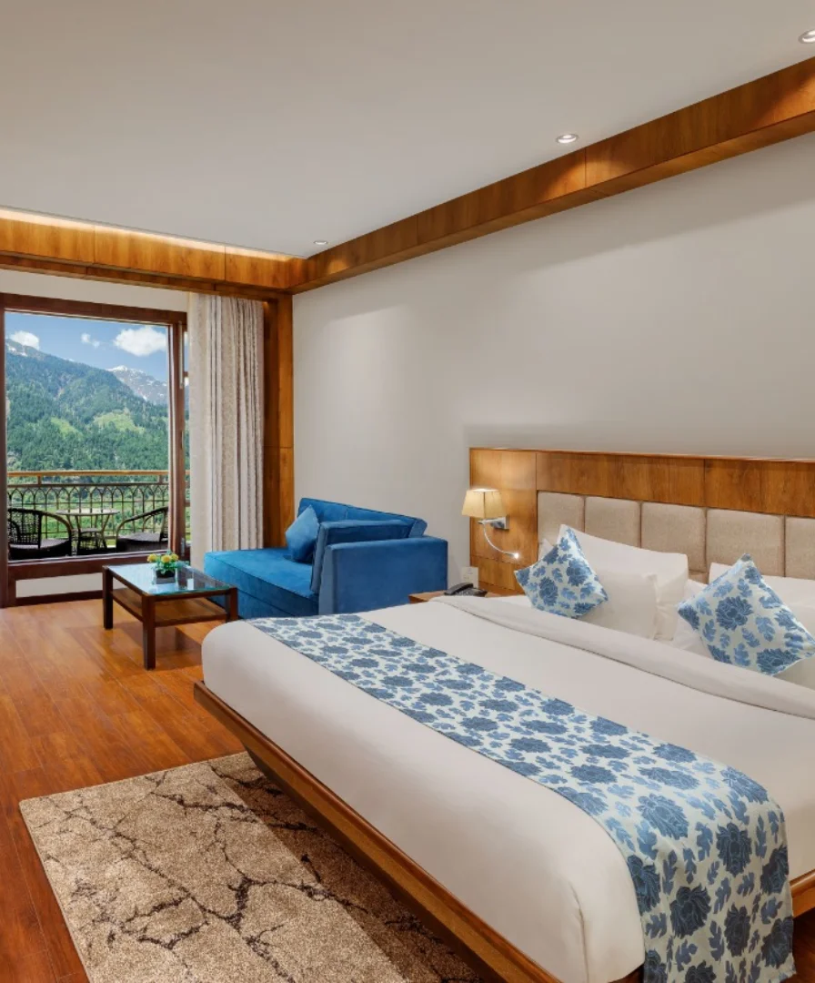 Premier Valley View Room with Balcony at Hotel in Manali for Couples
