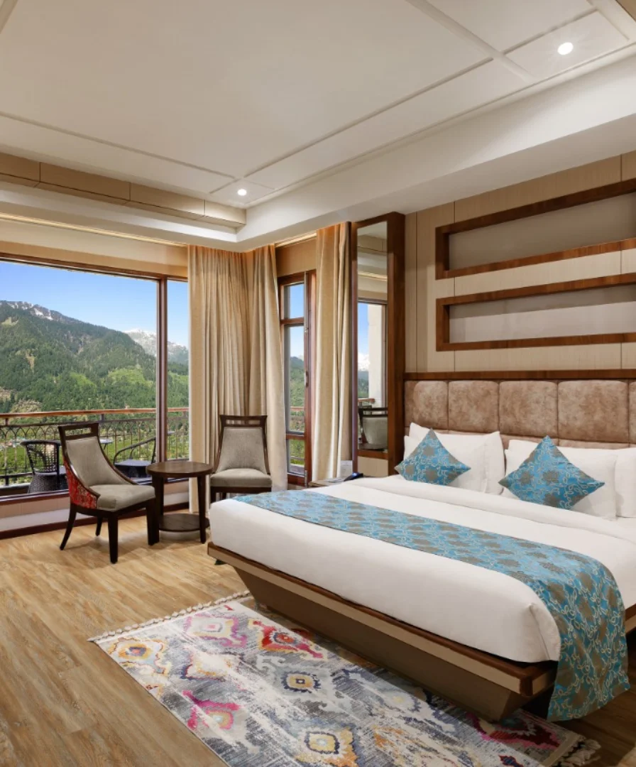 Presidential Suite at 5-Star Hotel in Manali with River and Valley Views