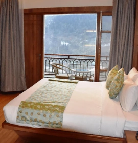 Club Room with Balcony and Valley View at Orchid Hotel Manali