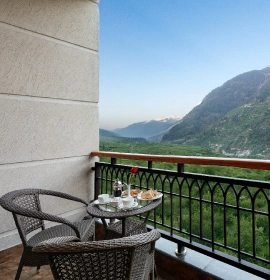 Panoramic view Premier Valley View Room with Balcony at Orchid Hotel Manali