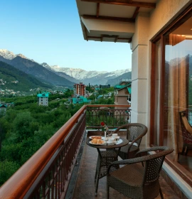 Presidential Suite Bedroom – Mountain View Room in Manali