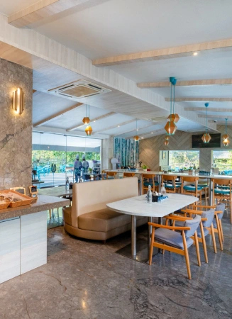 Best fine dine restaruant for guest queries about Orchid Hotel Panchgani near Table Land