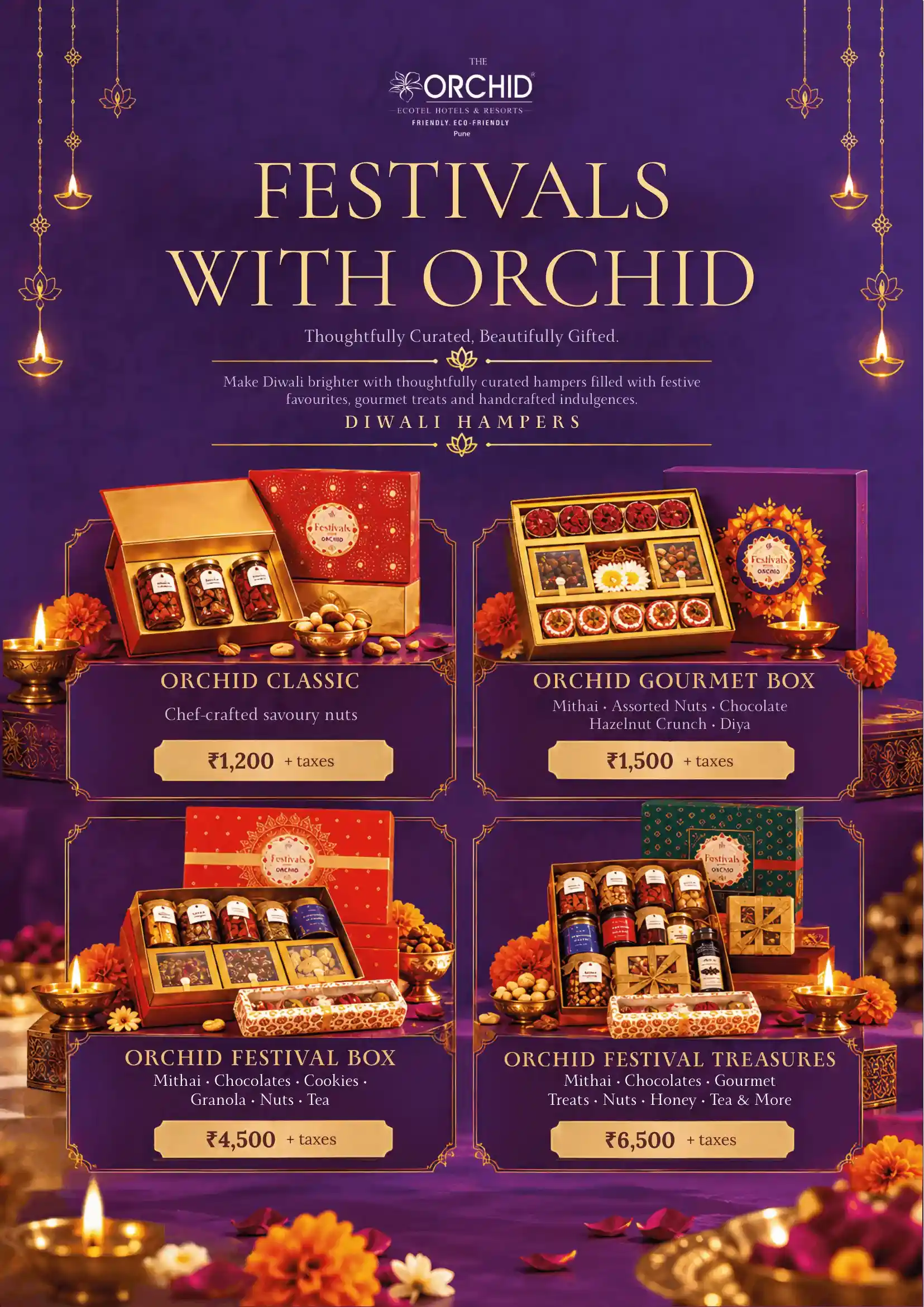 Diwali Hampers at The Orchid Hotel Pune Orchid Diwali hampers from The Orchid Hotel Pune
