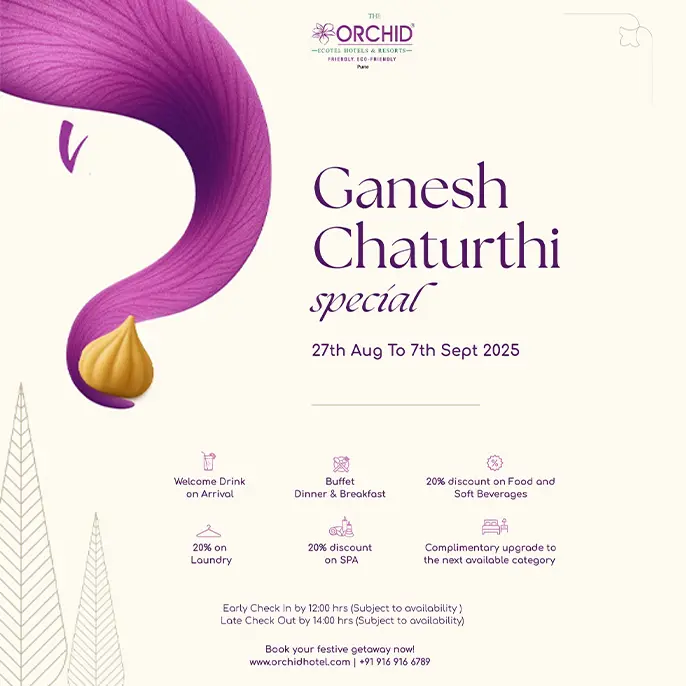 Ganesh Chaturthi Stay & Puja Celebrations at The Orchid Hotel in Pune