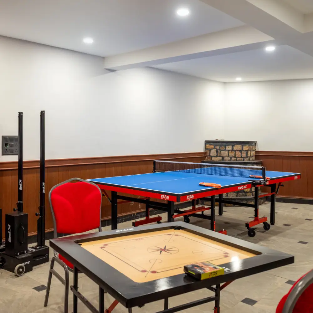 Indoor game facilities at Orchid Rishivan Rishikesh wellness hotel