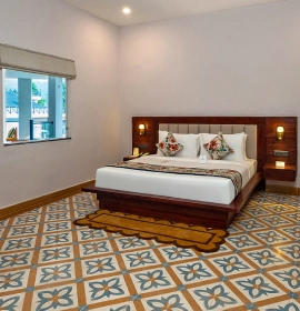 Van Drishti Room Terrace with Himalayan Forest View | Orchid Rishivan Rishikesh Spacious private terrace of Van Drishti hotel suite overlooking Himalayan forest | Orchid Rishivan Rishikesh