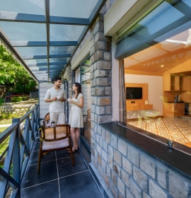 Scenic Hotel Room in Rishikesh Near Atali | Orchid Van Rekha Book Hotel room in Rishikesh with balcony overlooking Himalayan landscape