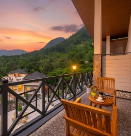 Scenic Hotel Room in Rishikesh Near Atali | Orchid Van Rekha Book Hotel room in Rishikesh with balcony overlooking Himalayan landscape