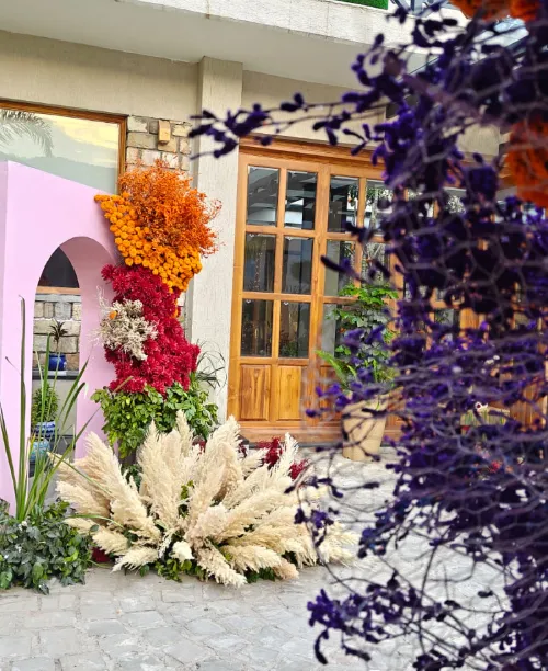 Night view of illuminated wedding lawn at The Orchid Rishivan Rishikesh for evening wedding celebrations and receptions