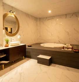Mayflower suite bedroom with premium furnishings