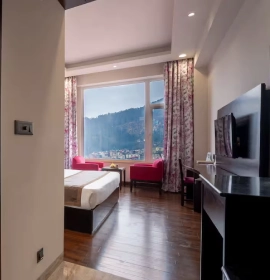 Private balcony with scenic valley views at Premier Valley View Room