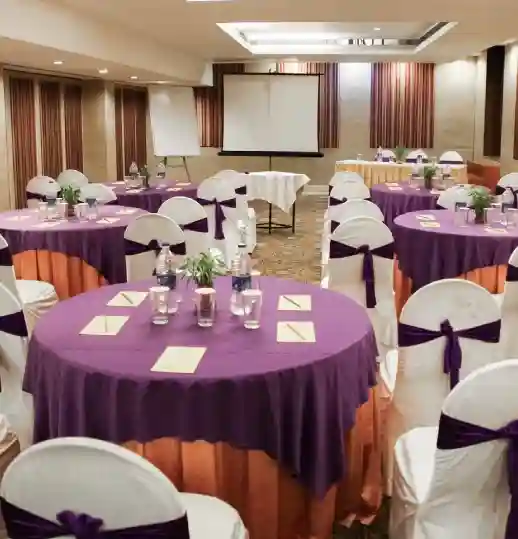 Banquet setup for events with elegant decor