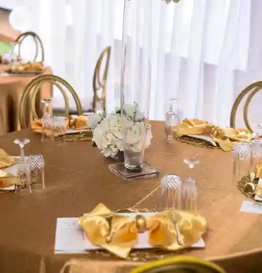 Banquet hall setup for weddings and special events