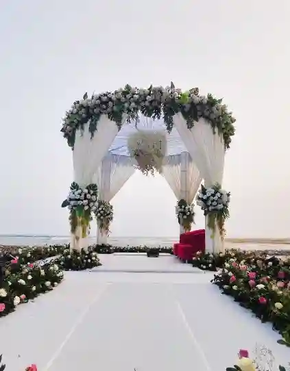 Banquet hall in Mumbai with large tables for events