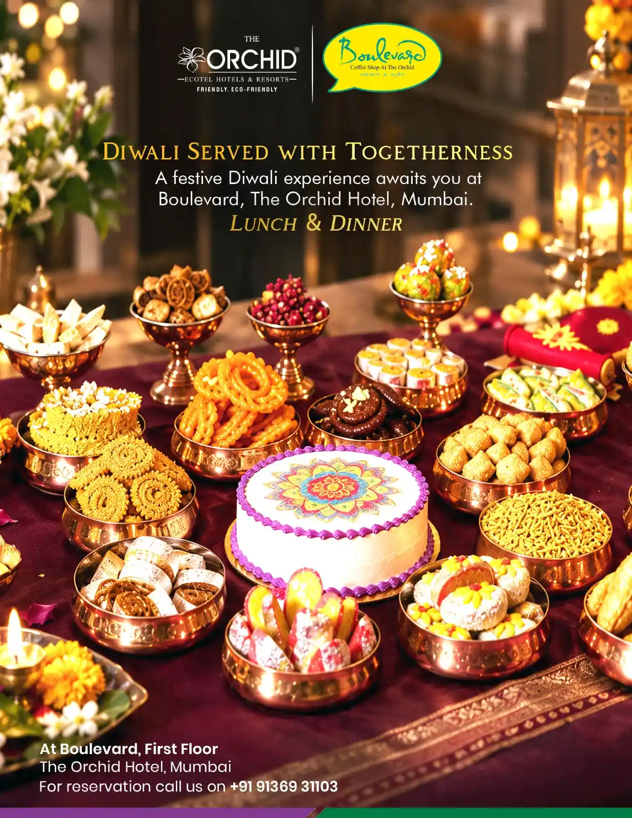 Diwali dining experience at The Orchid Hotel Mumbai